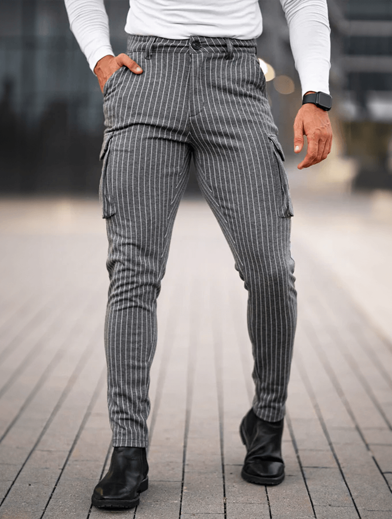Vittorio | Pantalones slim fit grises