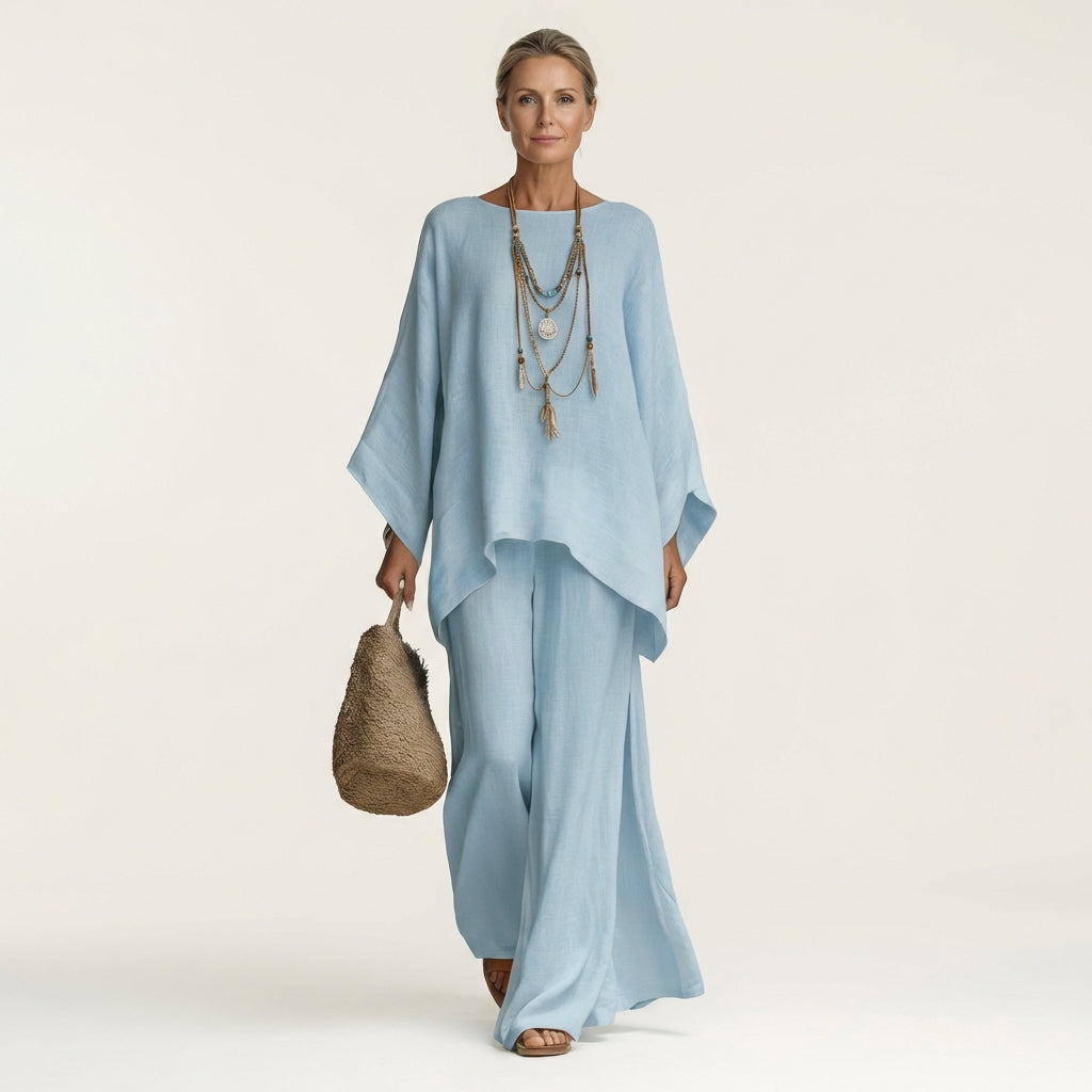Conjunto bohemio de lino