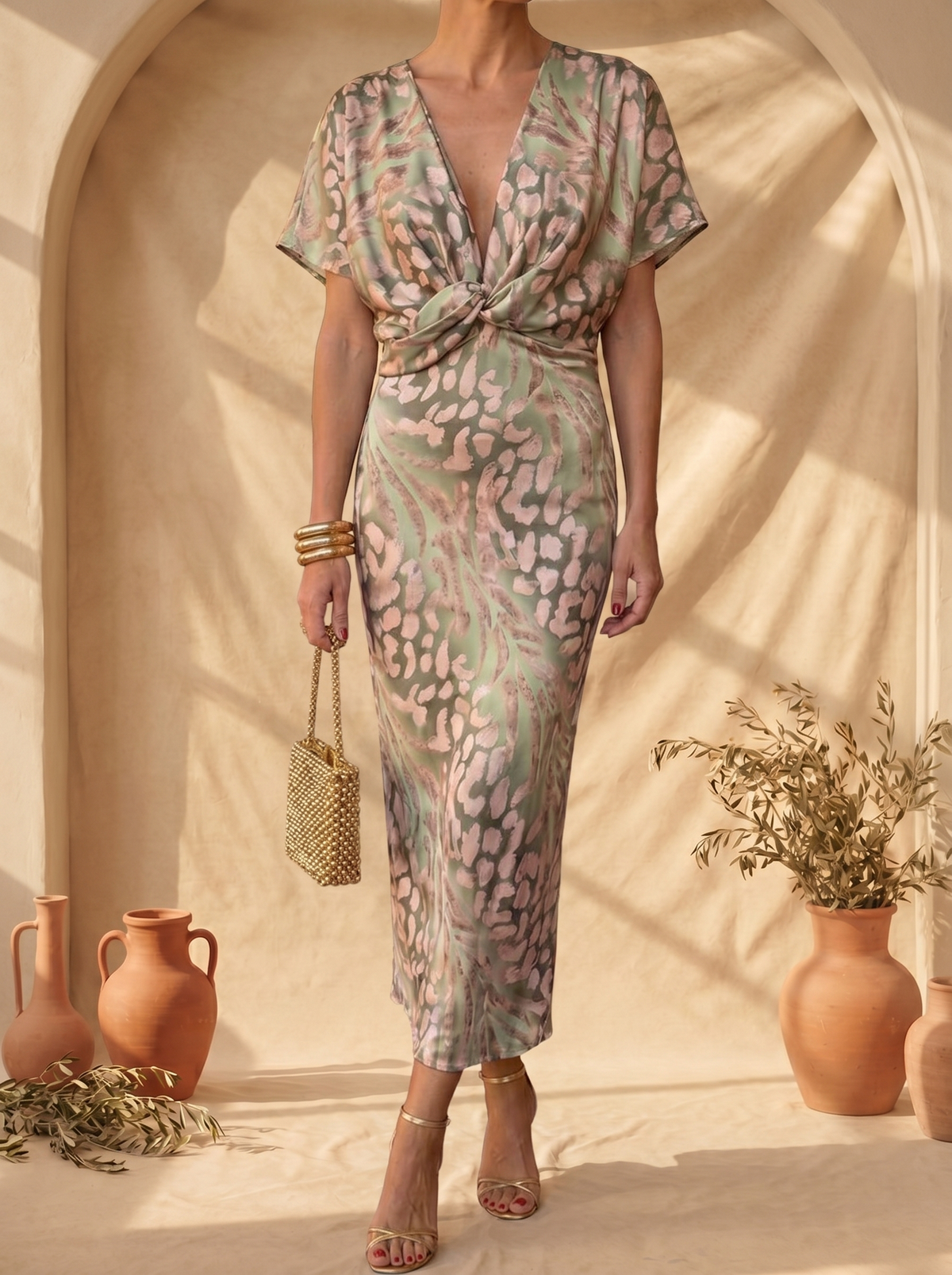 Antonella | Vestido elegante de tejido ligero