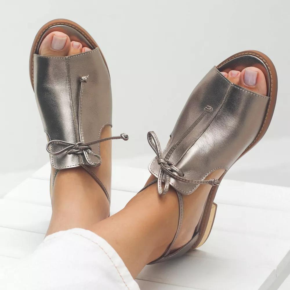 Liliana | Sandalias planas con lazada