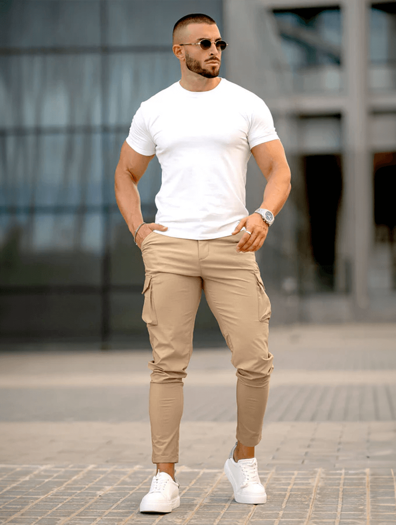 Franco | Pantalones cargo caqui