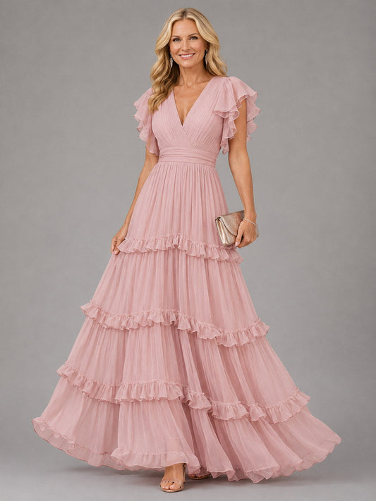 Suzette | Vestido largo rosa romántico
