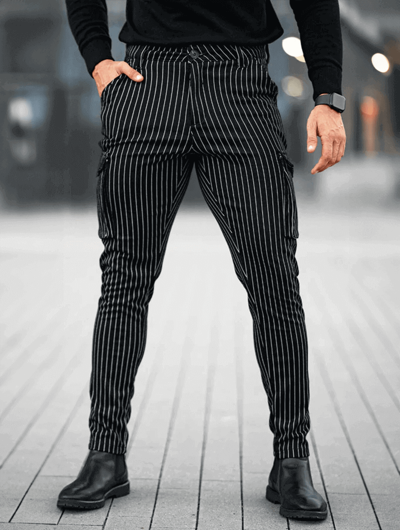 Vittorio | Pantalones slim fit negros