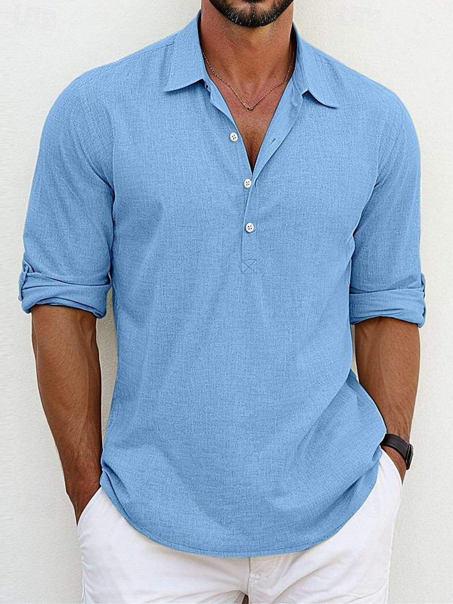 Archie | Camisa clásica de algodón y lino