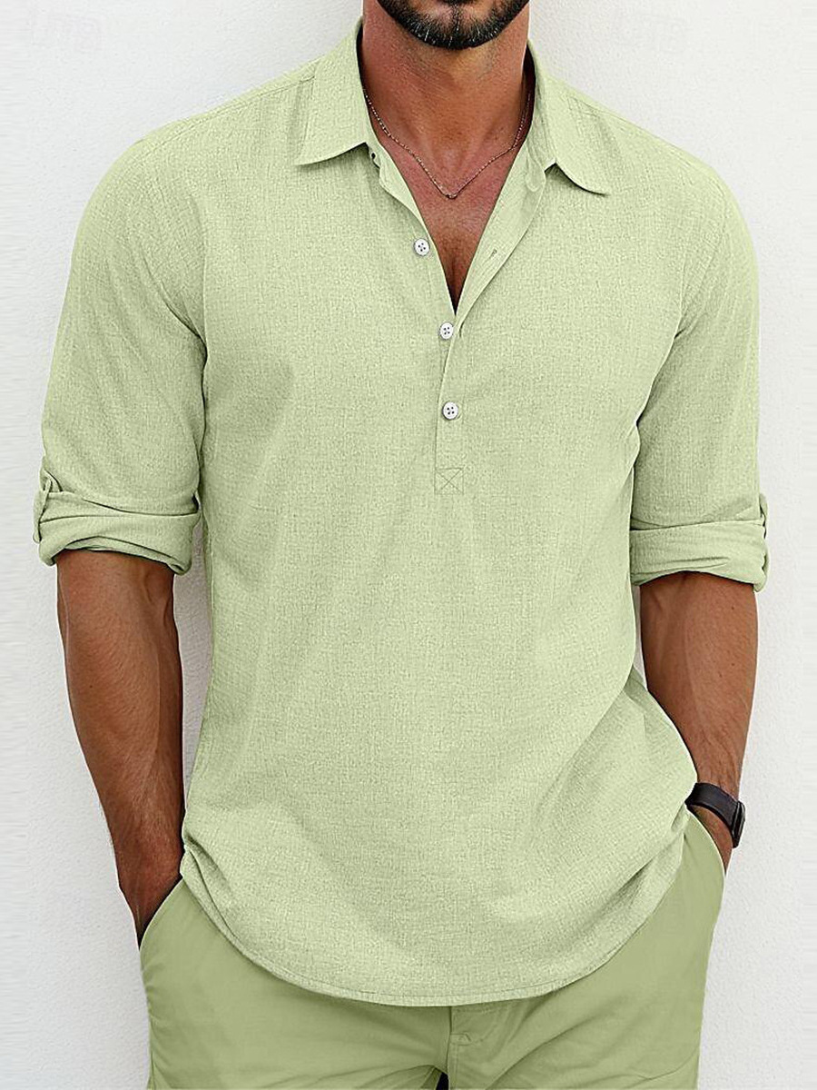 Archie | Camisa clásica de algodón y lino