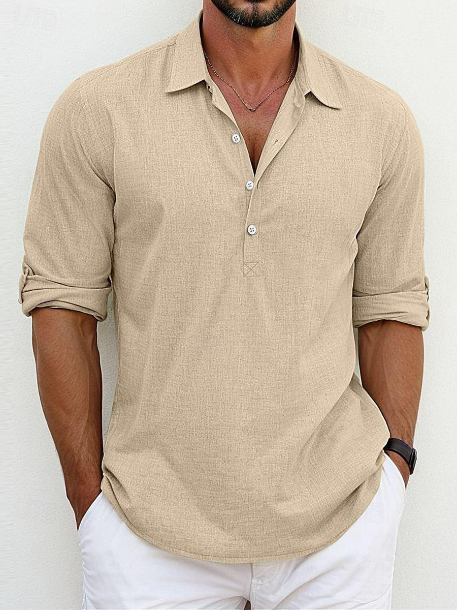 Archie | Camisa clásica de algodón y lino