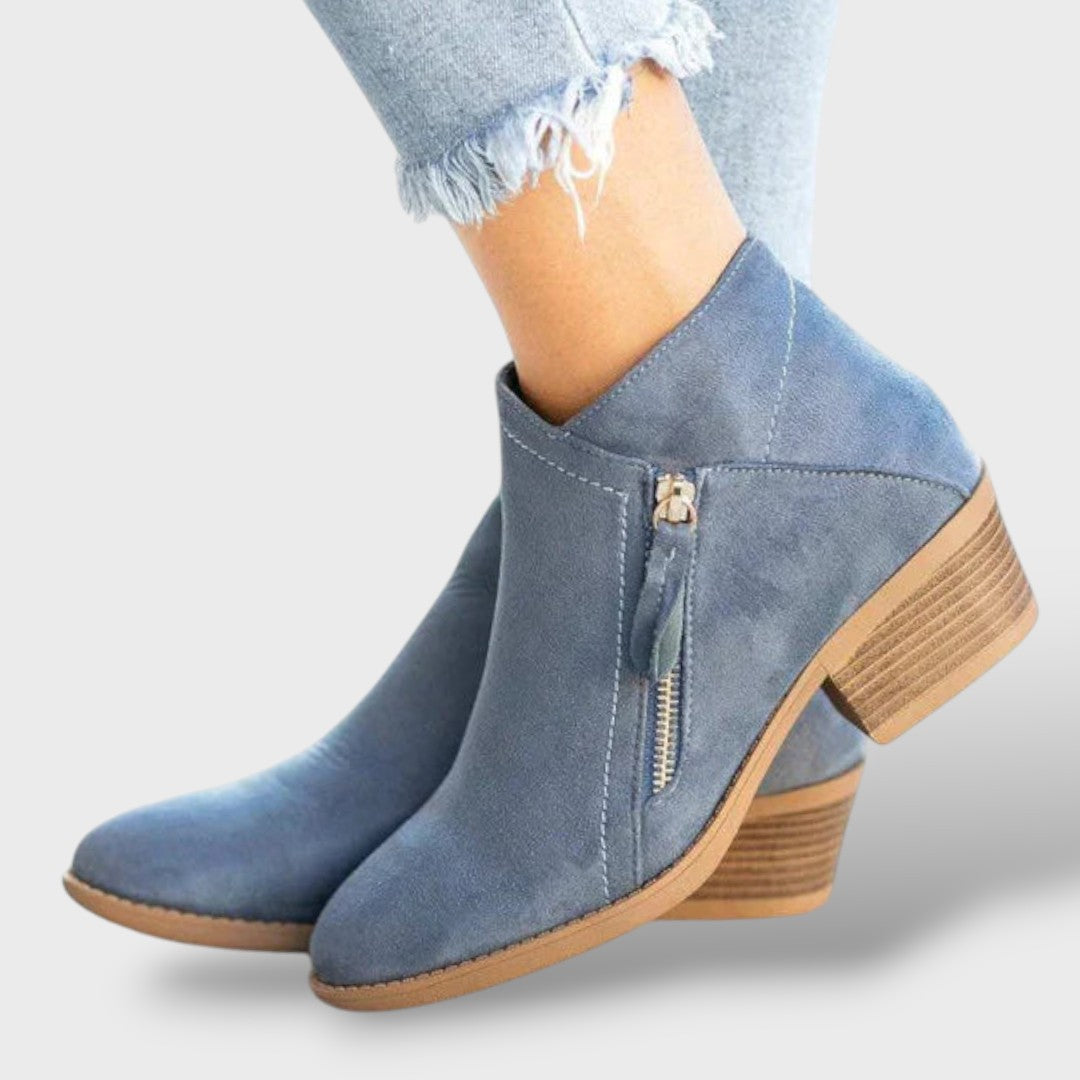 Botas de piel con soporte para mujer