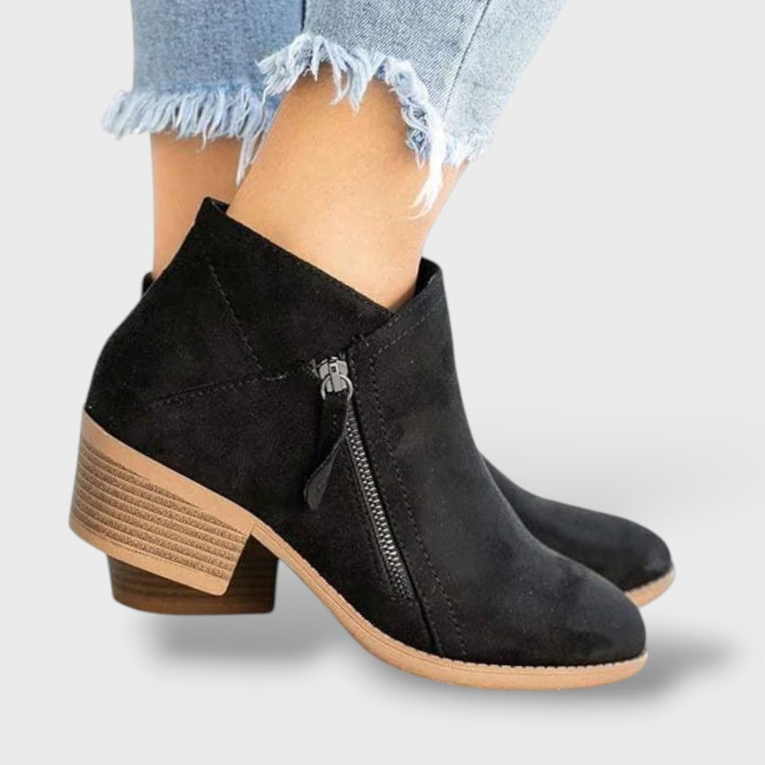 Botas de piel con soporte para mujer