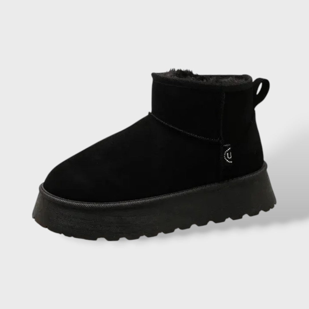 Botas de nieve de suela gruesa para mujer