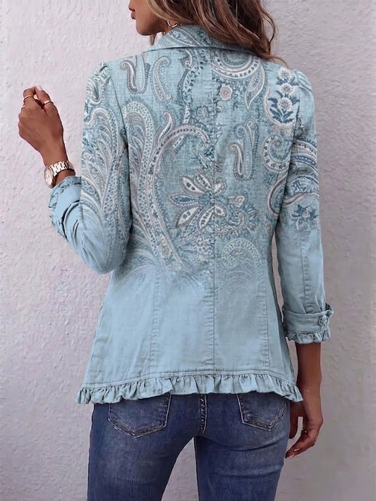 REAL | Chaqueta paisley vintage con volantes
